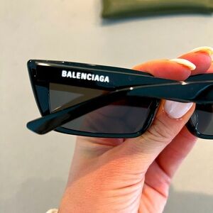 Balenciaga Black Cat-Eye Sunglasses